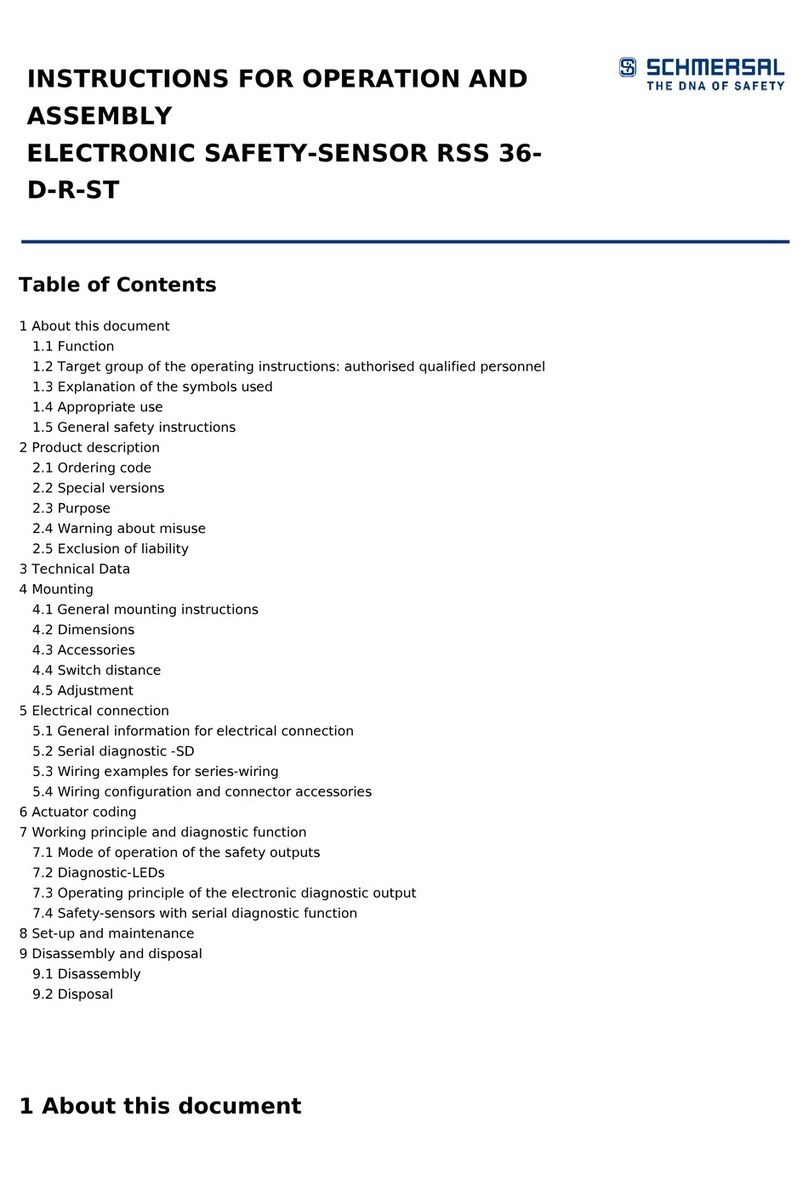 schmersal RSS 36-D-R-ST User manual schmersal RSS 36-D-R-ST User manual