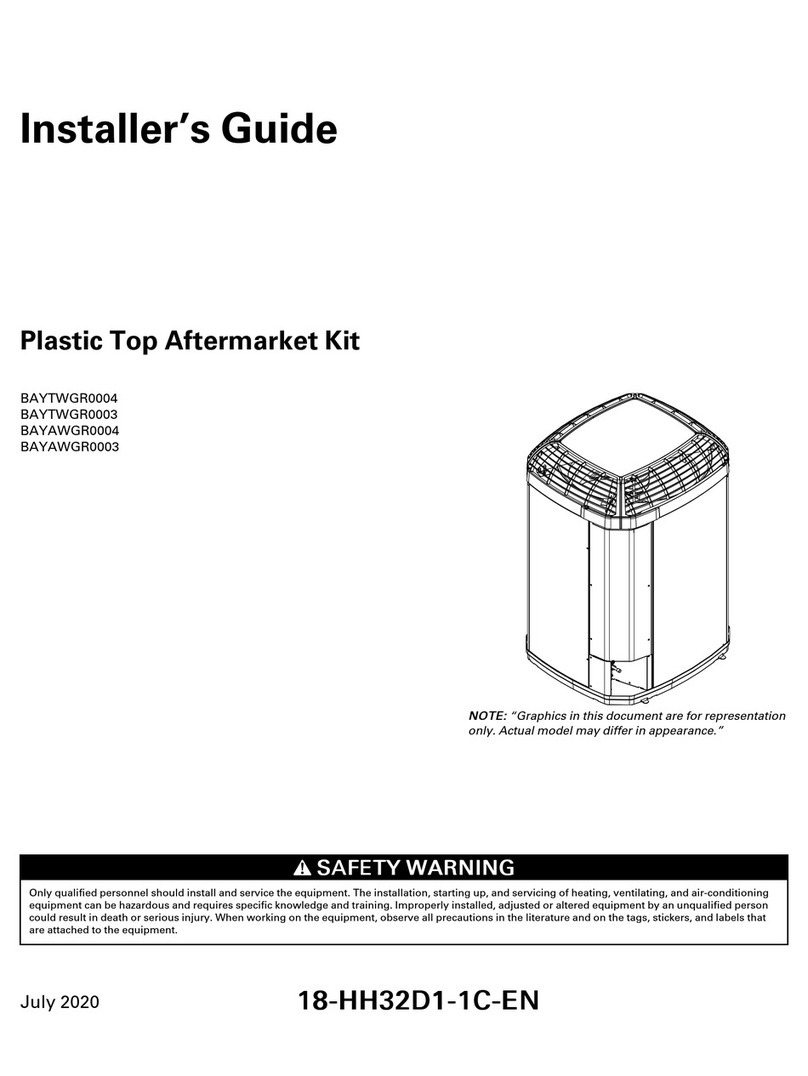 Trane BAYTWGR0004 Installer's guide