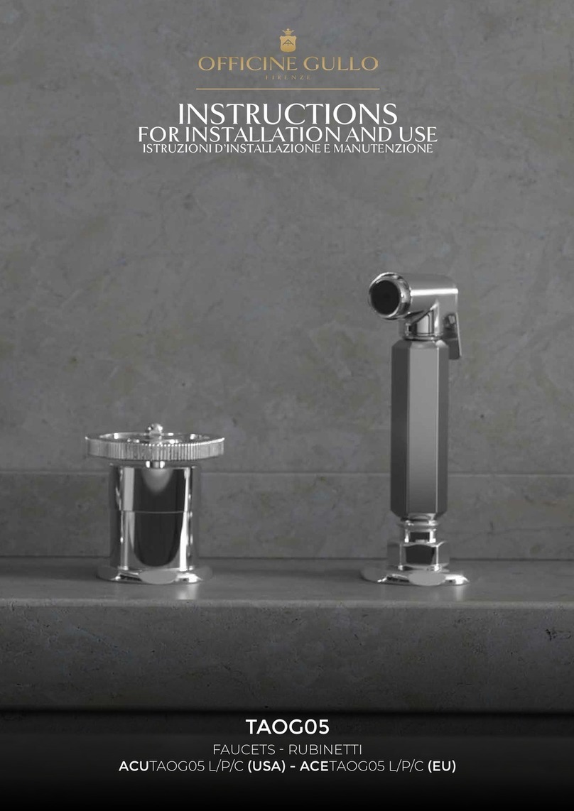 Officine Gullo ACUTAOG05 L Instructions for installation and use