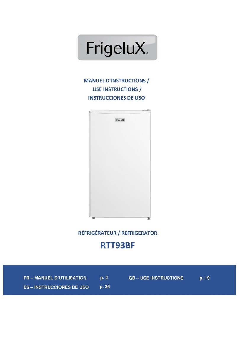Frigelux RTT93BF Additional safety and use instructions