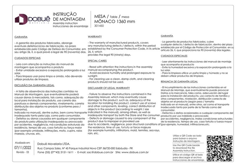 dobue MOVELARIA MONACO 301450 Assembly instruction