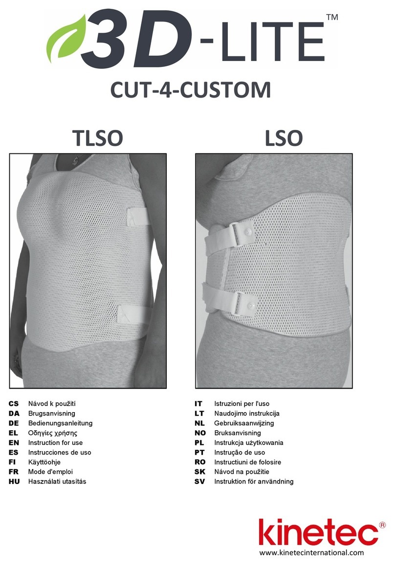 Kinetec 3D-LITE CUT-4-CUSTOM Instructions for use