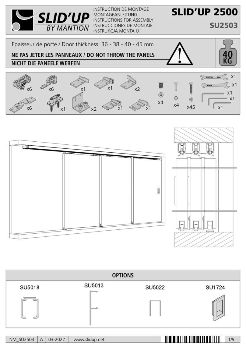 Mantion SLID'UP 2500 Instructions for assembly