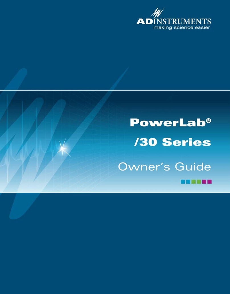 ADInstruments PowerLab 30 Series owner's guide ADInstruments PowerLab 30 Series owner's guide