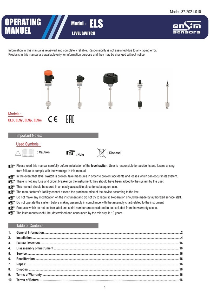 ENSIM SENSORS ELS User manual