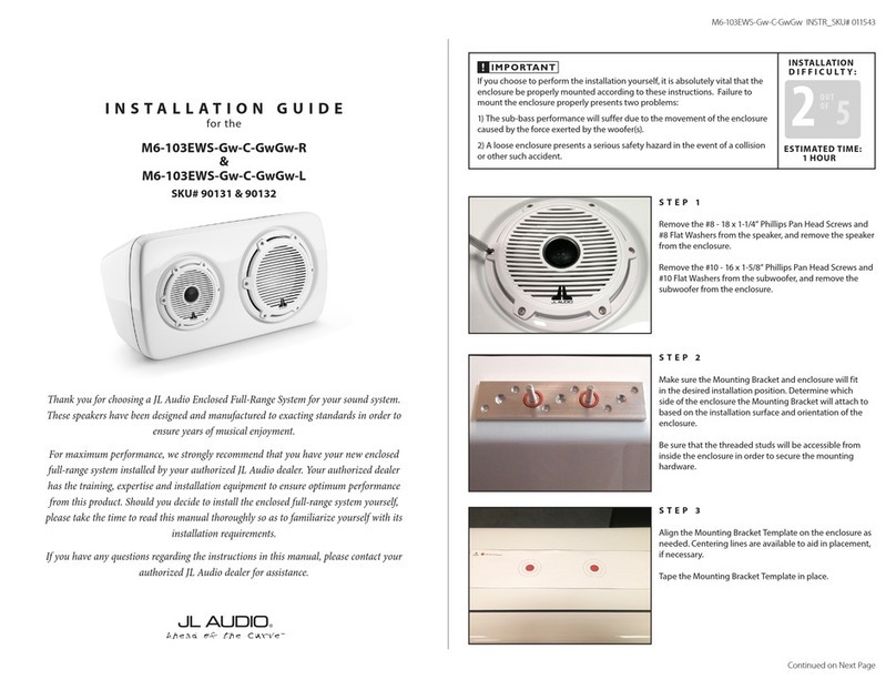 JL Audio M6-103EWS-Gw-C-GwGw-R User manual