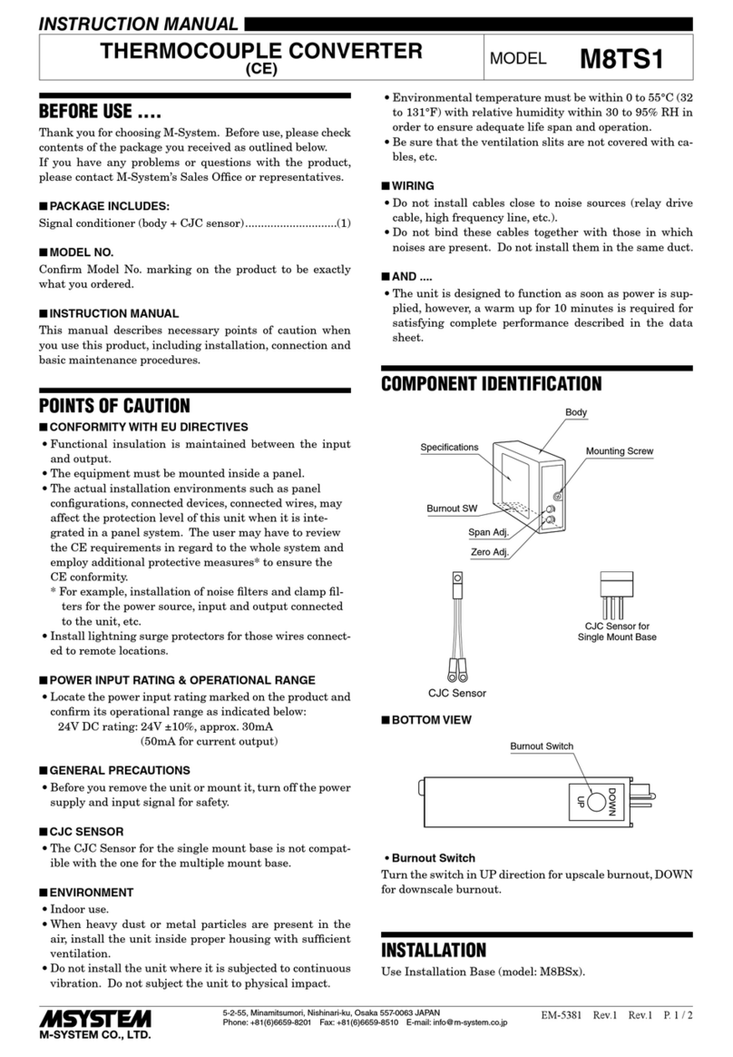 M-system M8TS1 instruction manual