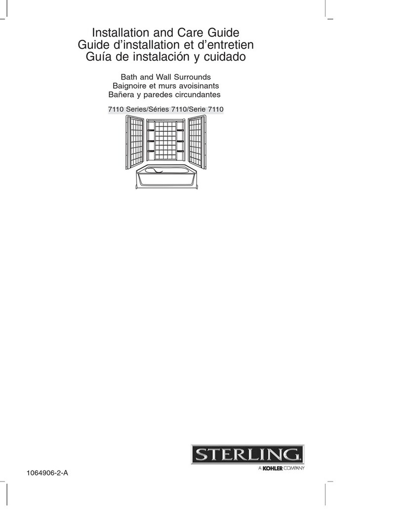 Kohler Sterling Ensemble AFD 7110 Series Assembly instructions