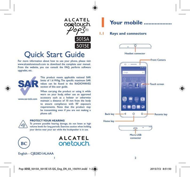 Alcatel onetouch Pop 3 (5) User manual
