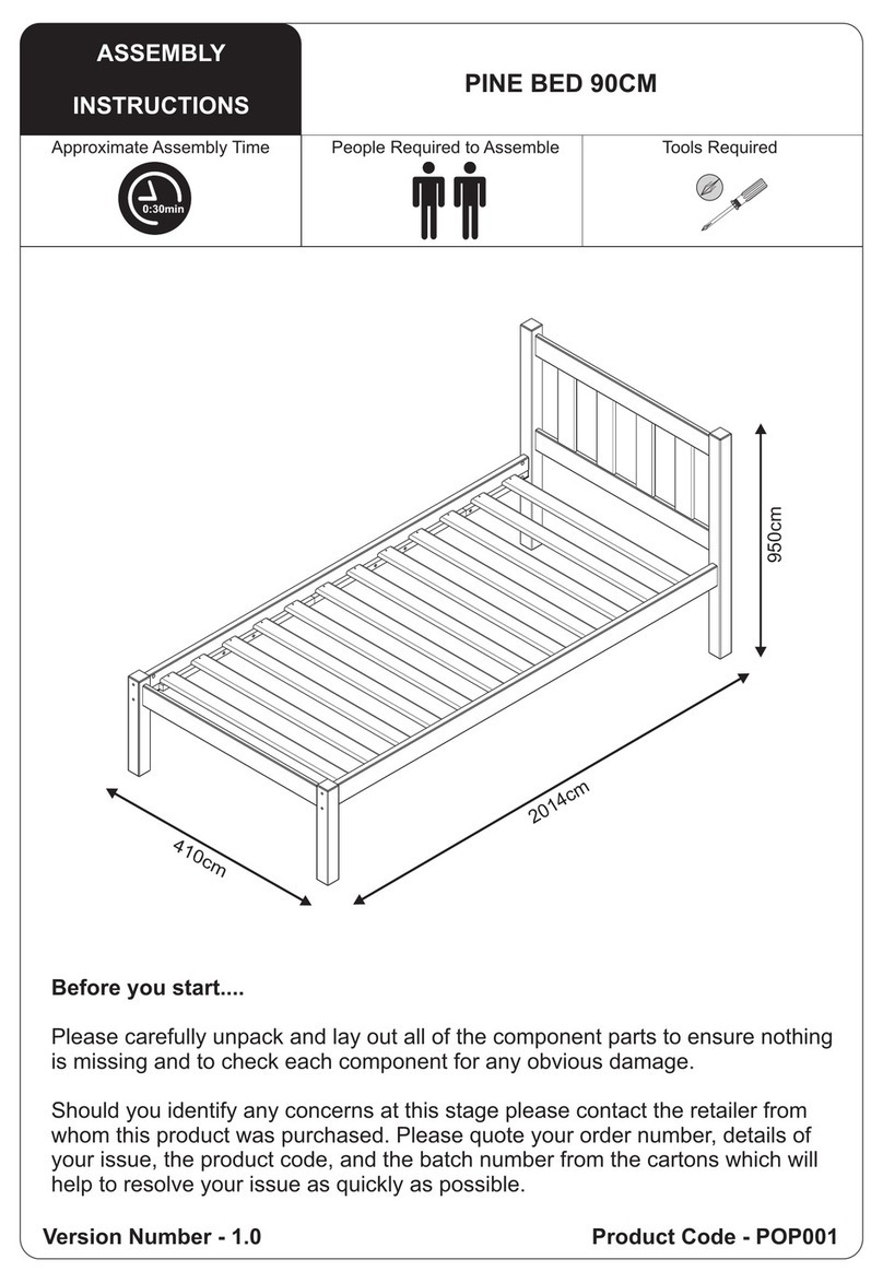 Julian Bowen Limited POP001 Assembly instructions