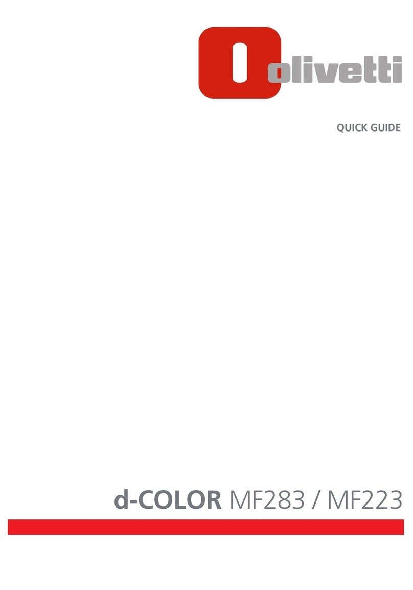 Olivetti d-COLOR MF283 User manual Olivetti d-COLOR MF283 User manual