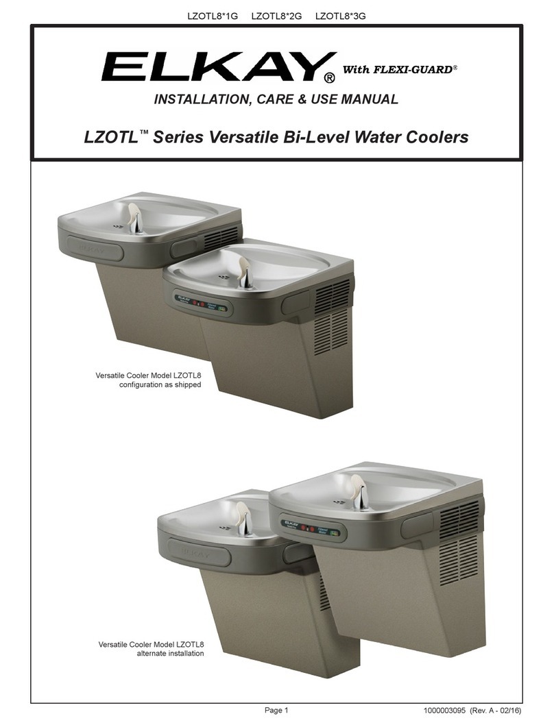Elkay LZOTL LZOTL8 1G Series Installation, care & use manual Elkay LZOTL LZOTL8 1G Series Installation, care & use manual