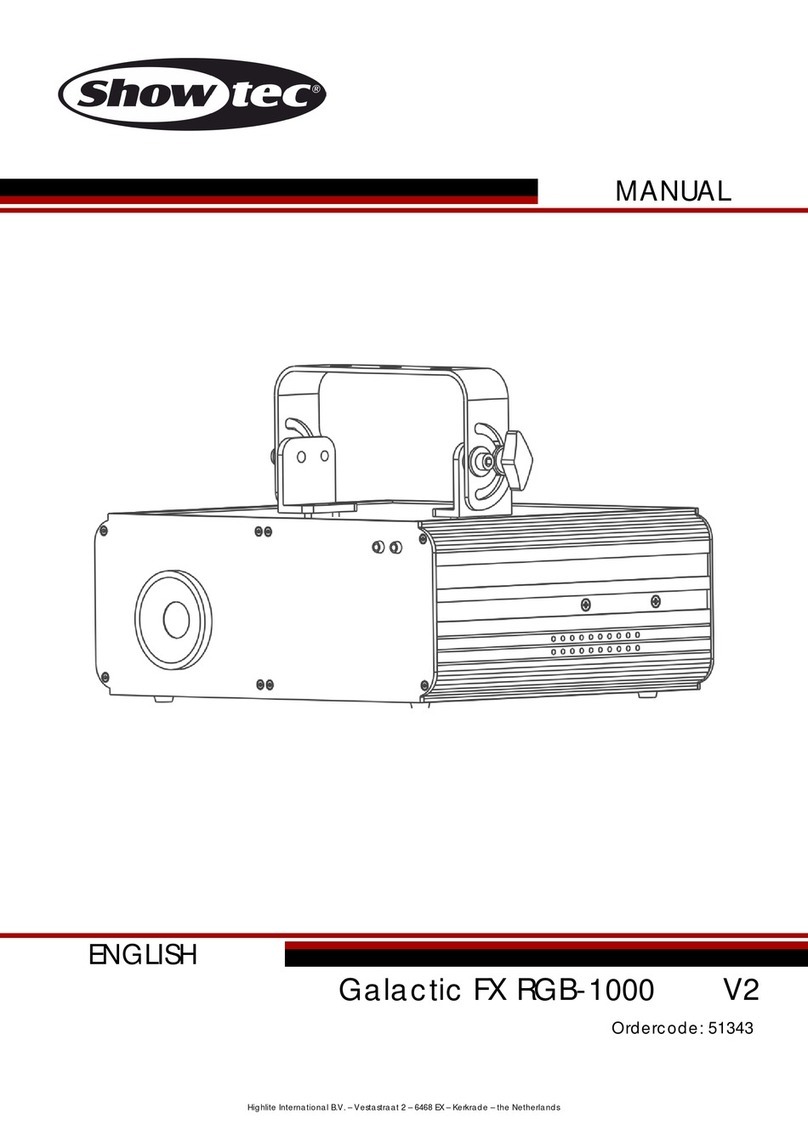 Show Tec Galactic FX RGB-1000 V2 User manual