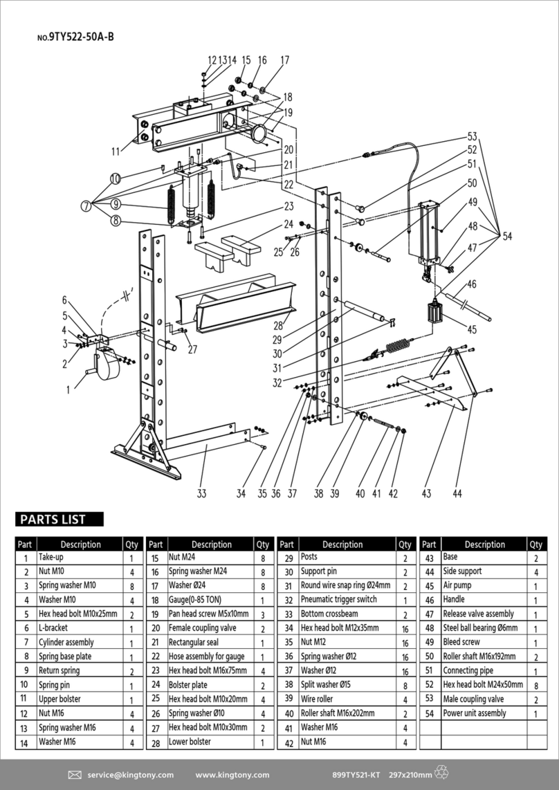 King Tony 9TY521 Operation manual