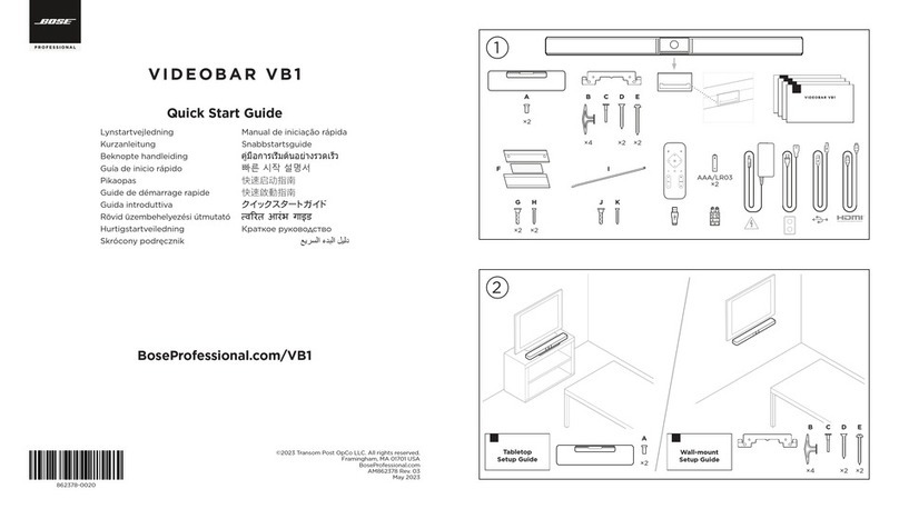 Bose Videobar VB1 User manual