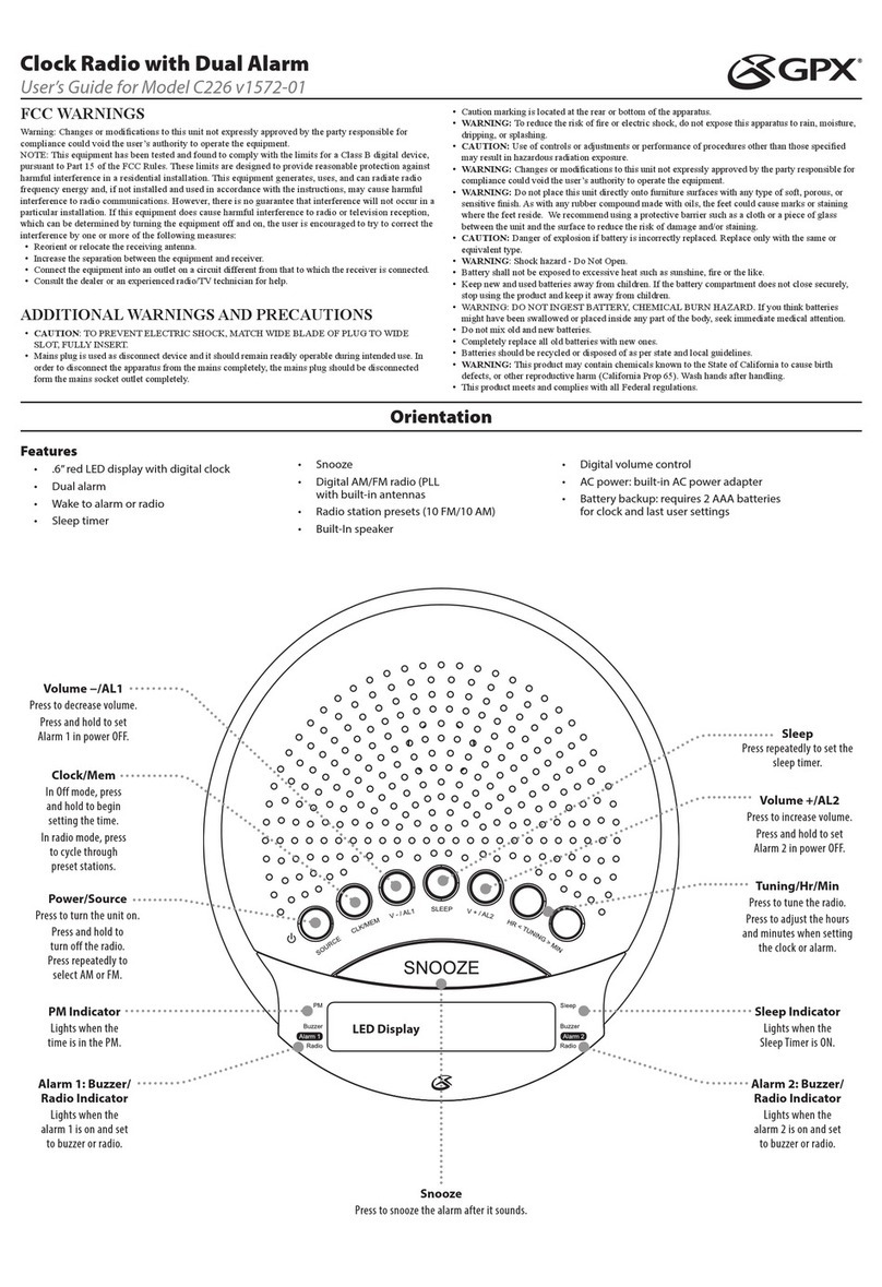 GPX C226 user guide