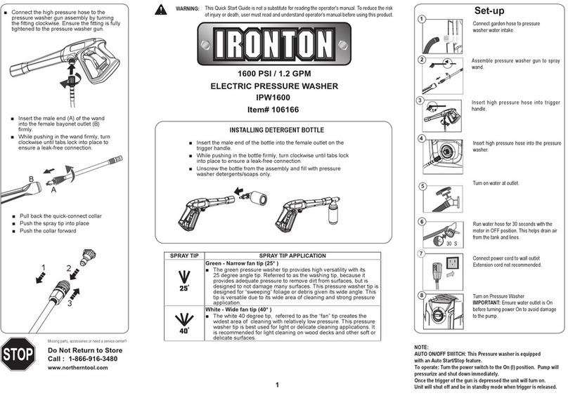 Ironton IPW1600 quick start guide