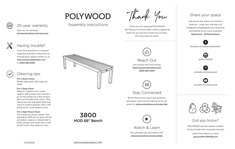 Polywood MOD 3800 User manual Polywood MOD 3800 User manual