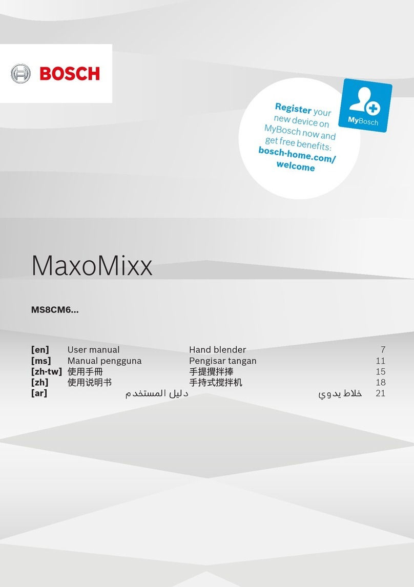Bosch MaxoMixx MS8CM6 Series User manual
