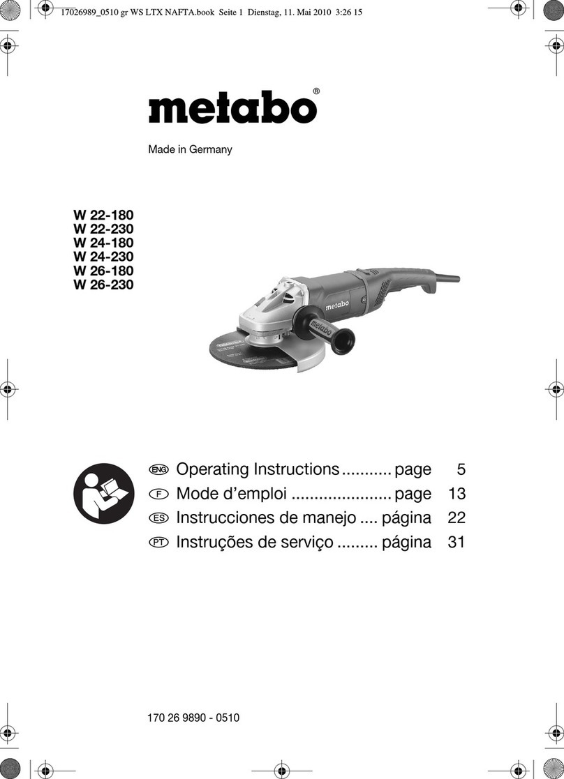 Metabo W 24-180 operating instructions