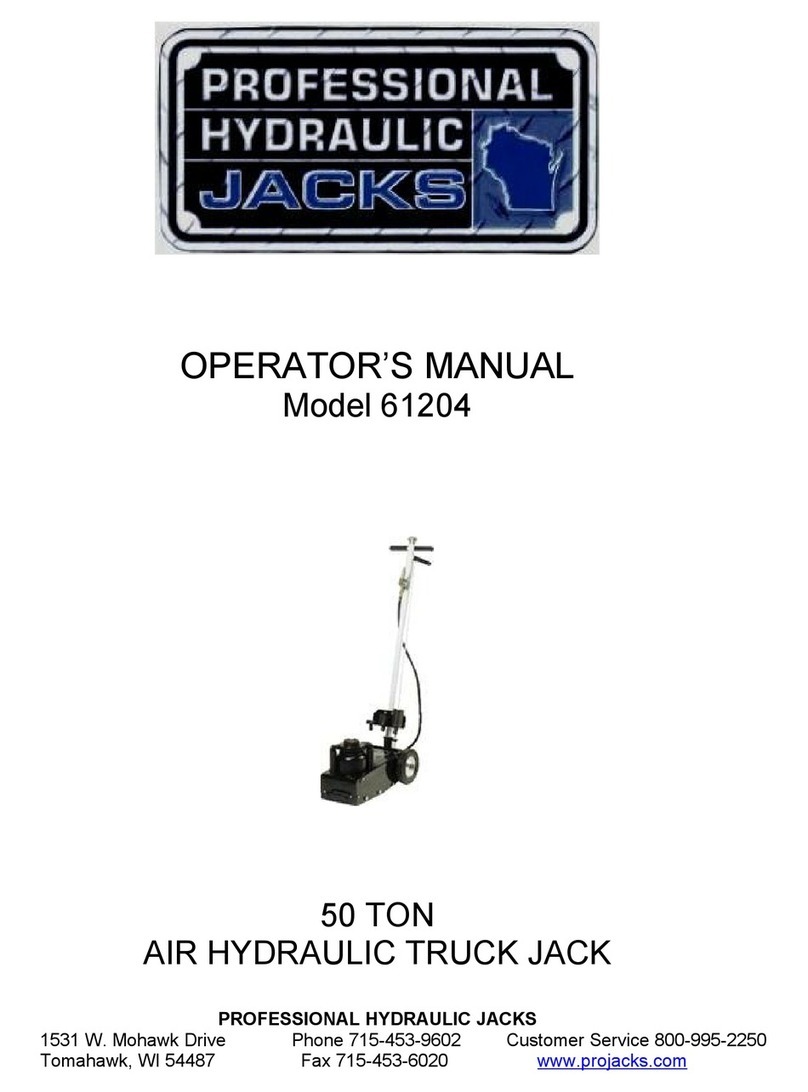 PROFESSIONAL HYDRAULIC JACKS 61204 Operator's manual