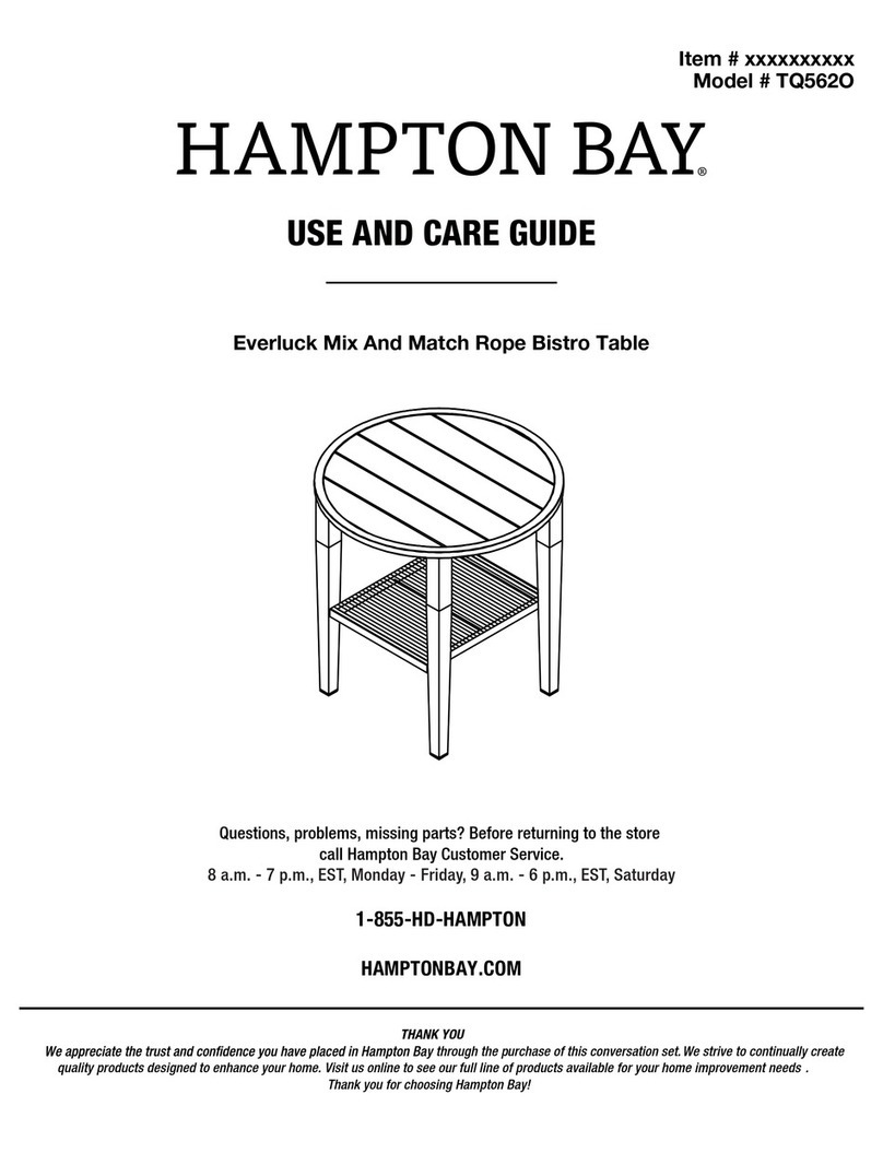 HAMPTON BAY TQ562O Use and care guide