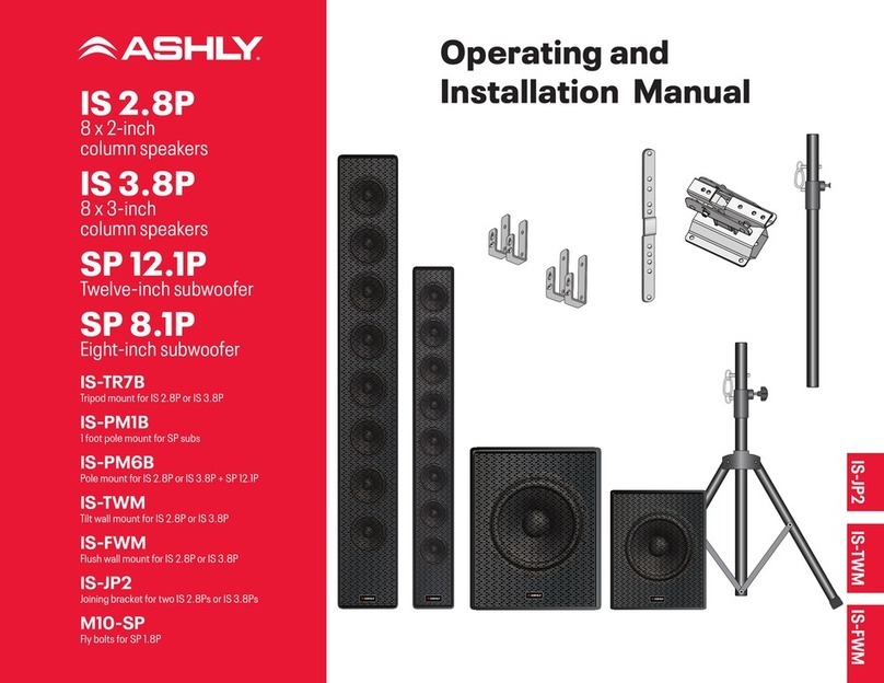 Ashly IS 2.8P OPERATING AND INSTALLATION Manual
