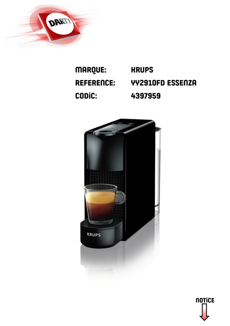 Krups NESPRESSO MY MACHINE ESSENZA MINI User manual