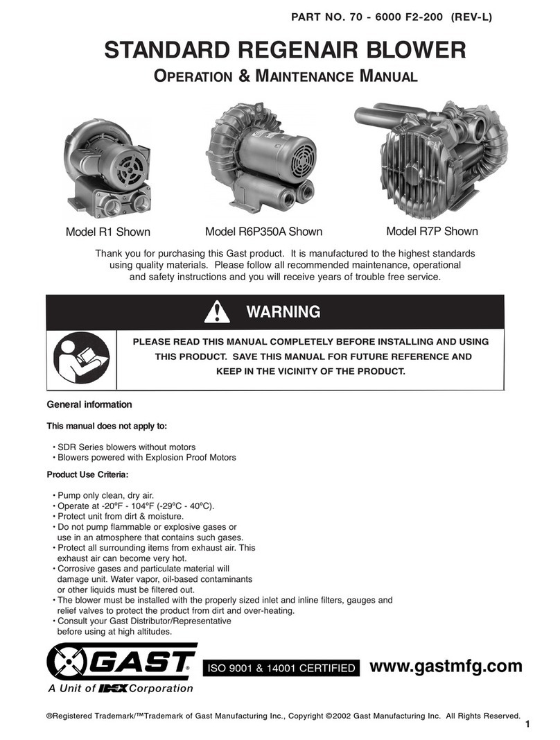 Idex GAST R1 Operation & maintenance manual