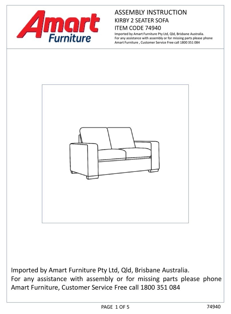 Amart Furniture KIRBY 74940 Assembly instruction Amart Furniture KIRBY 74940 Assembly instruction