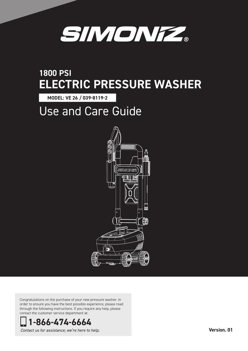 Simoniz VE 26 Use and care guide