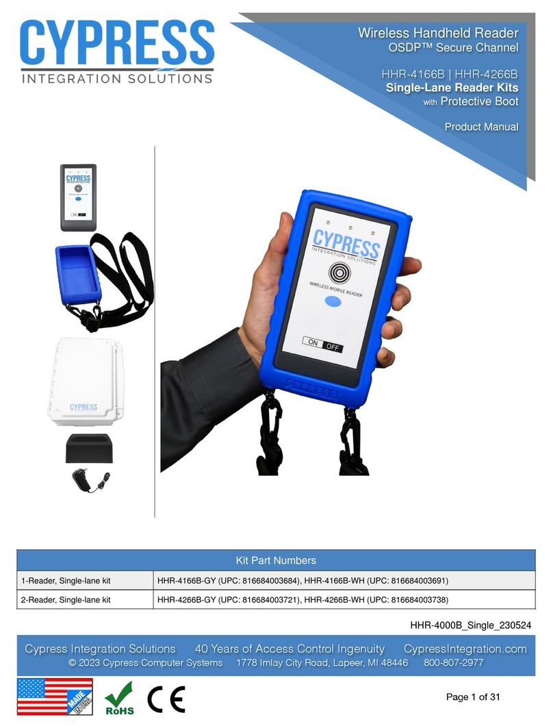 Cypress HHR-4166B-GY product manual
