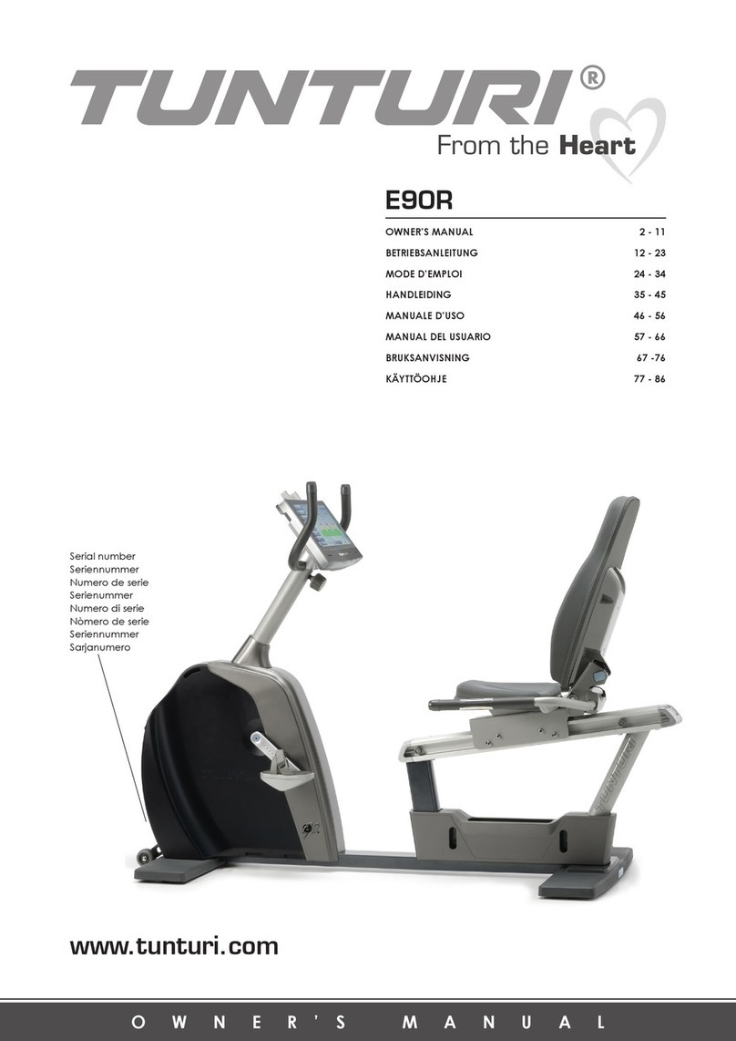 Tunturi E90R owner's manual