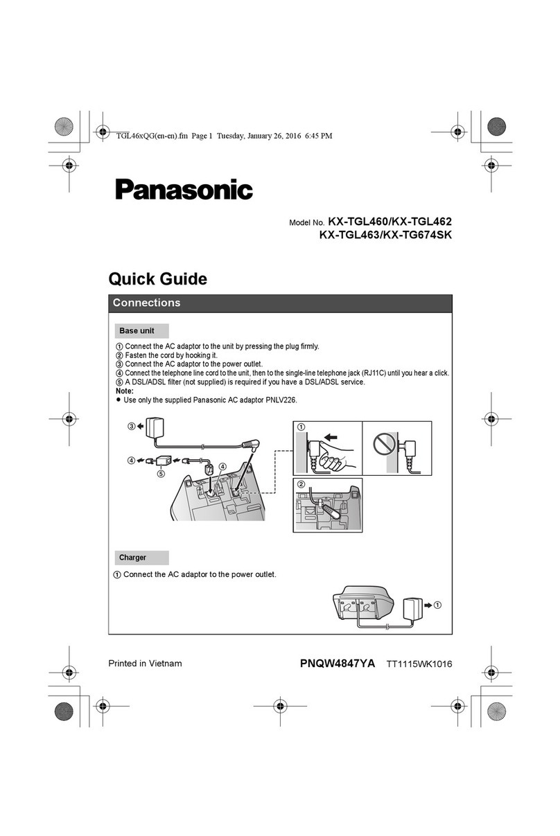 Panasonic KX-TGL462 User manual
