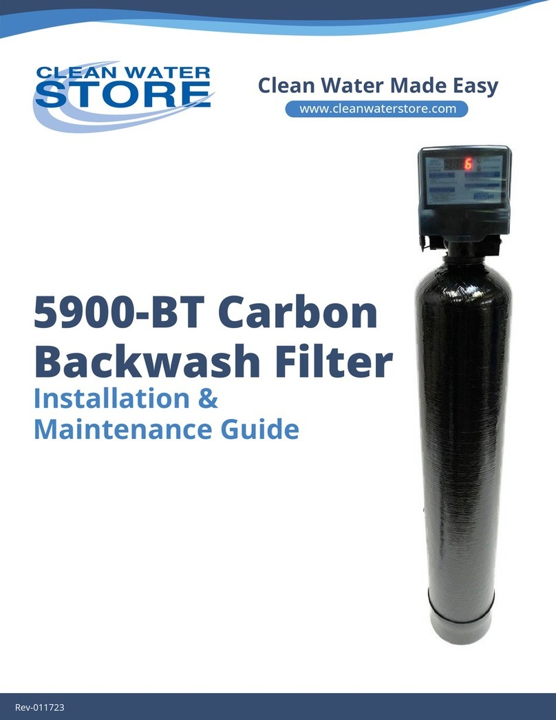Clean Water 5900-BT Carbon Backwash Filter Installation & maintenance guide