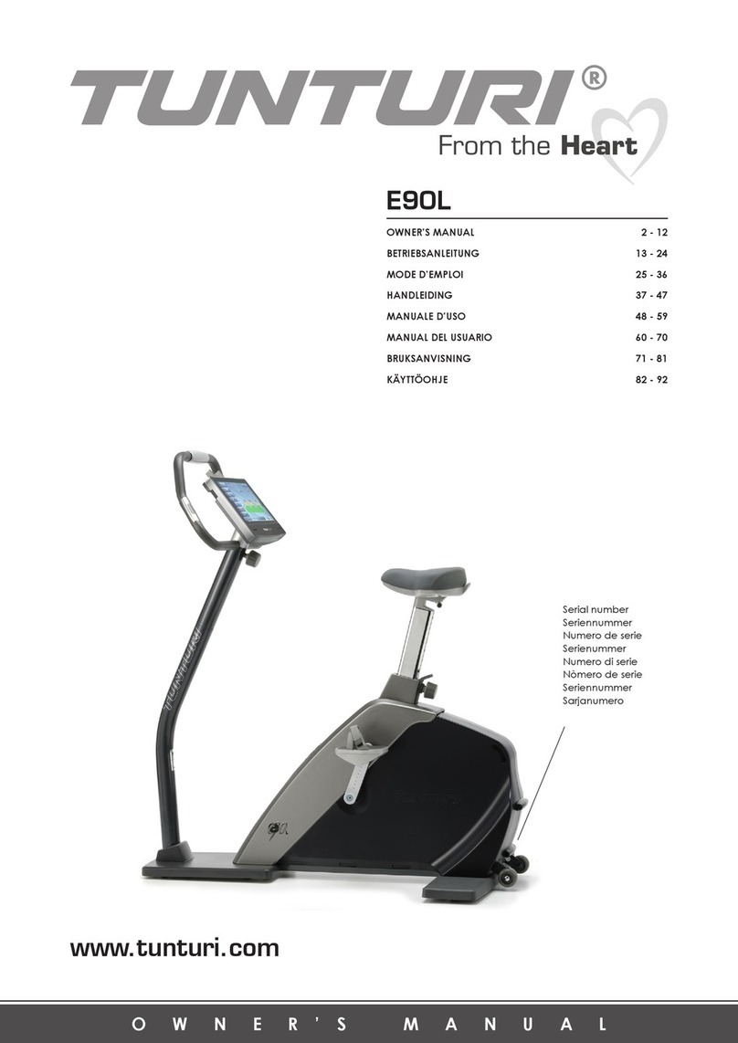 Tunturi E90L owner's manual