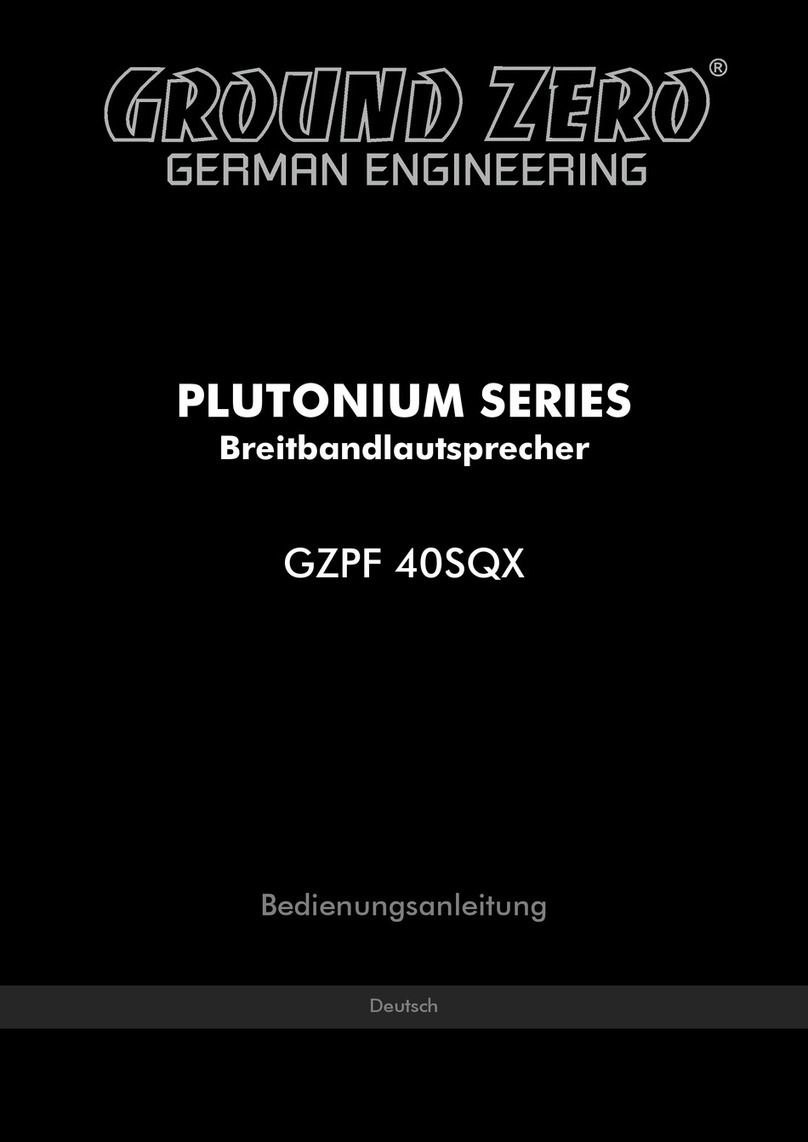 Ground Zero PLUTONIUM SERIES User manual Ground Zero PLUTONIUM SERIES User manual