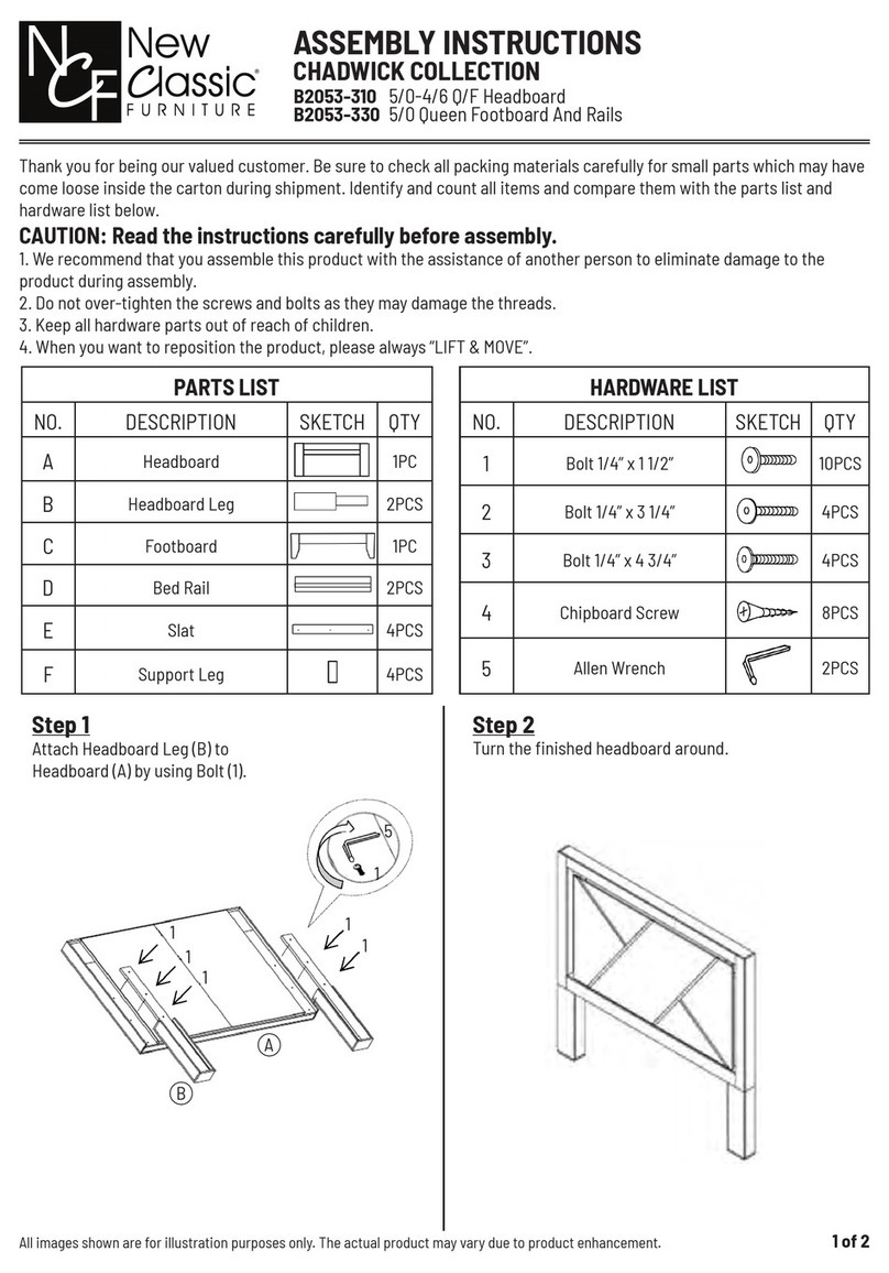 New Classic Furniture CHADWICK B2053-310 Assembly instructions New Classic Furniture CHADWICK B2053-310 Assembly instructions