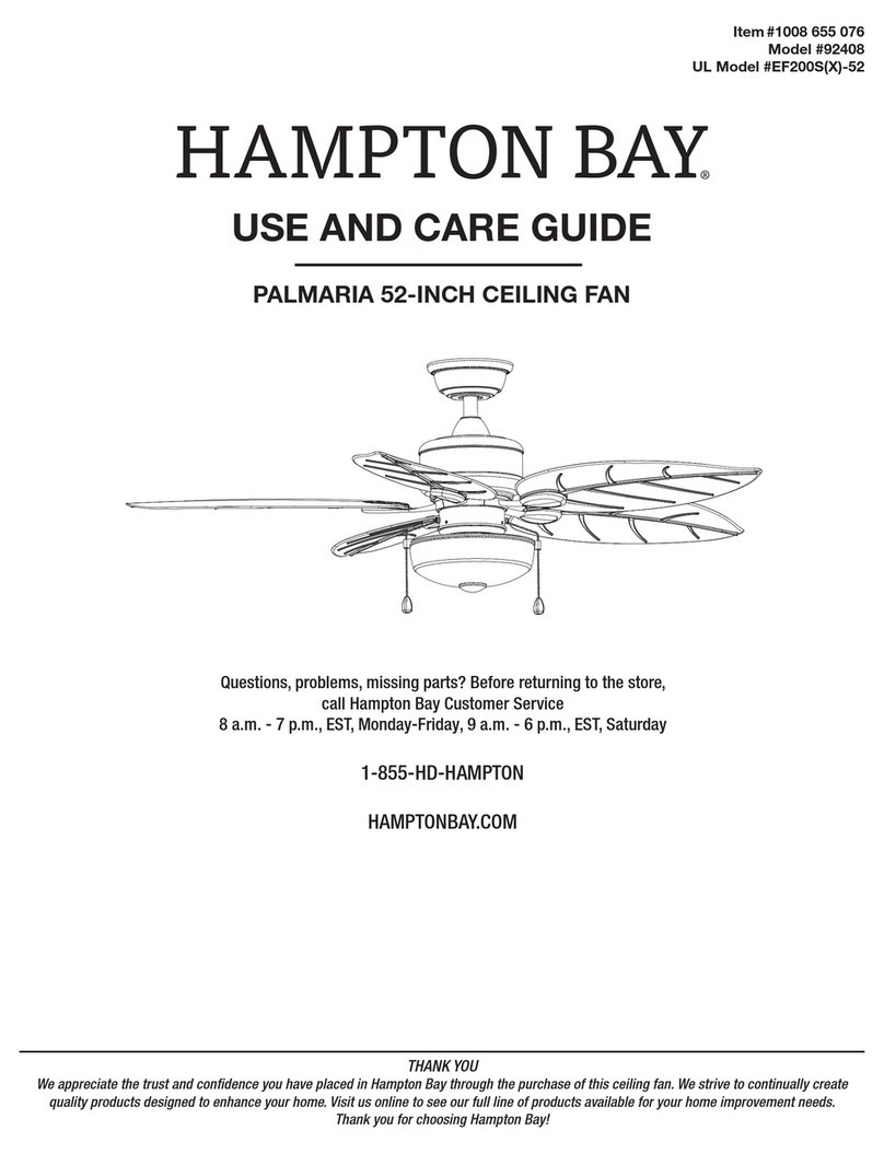 HAMPTON BAY PALMARIA EF200S(X)-52 User manual