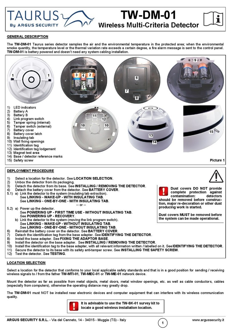 Argus Security Taurus TW-DM-01 manual