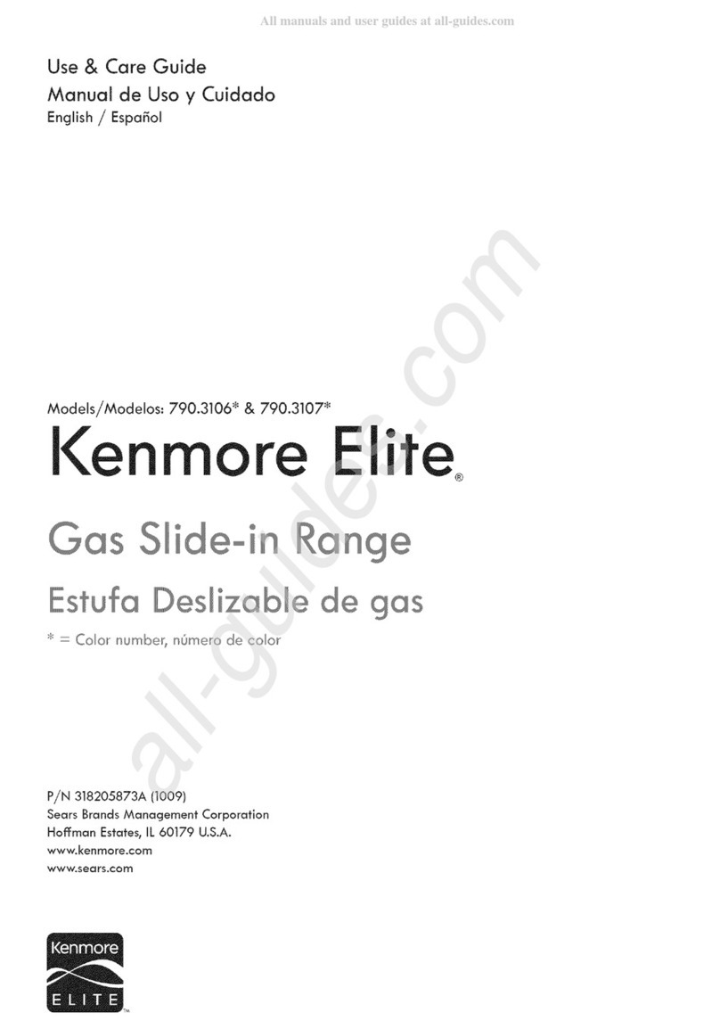 Sears Kenmore Elite 790.3106 Series Use & care guide