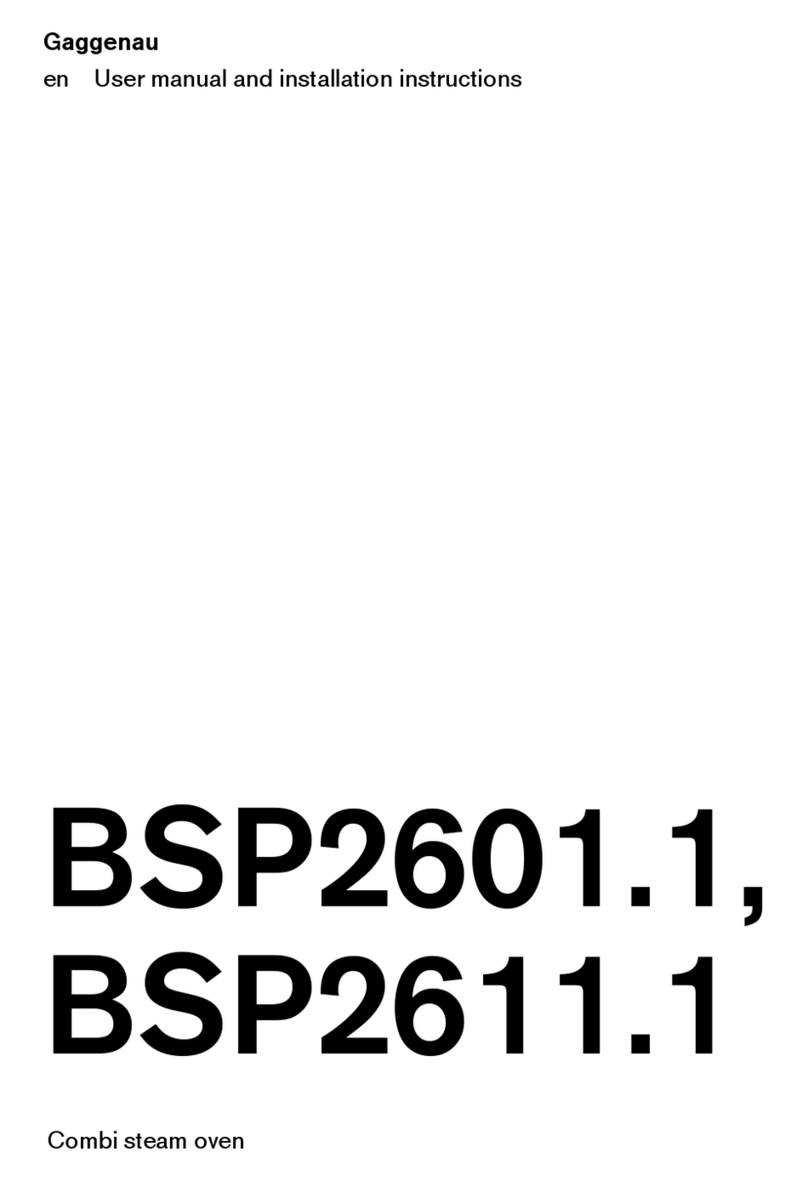 Gaggenau BSP2601 1 Series User manual and installation instructions