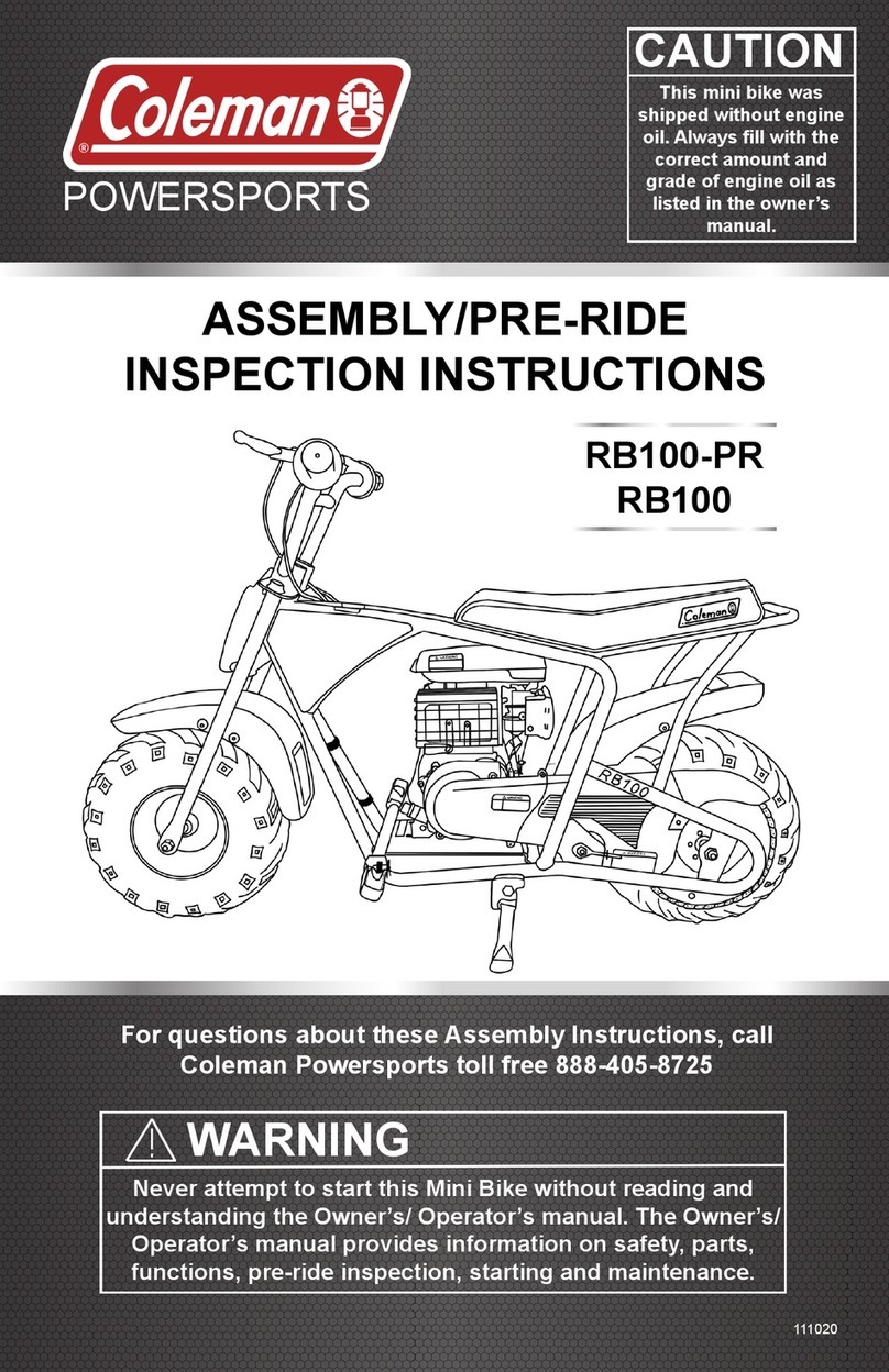 Coleman RB100-PR Assembly instructions