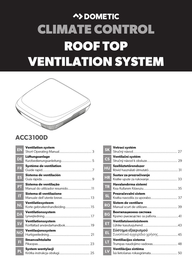 Dometic ACC3100D Short Operating Manual