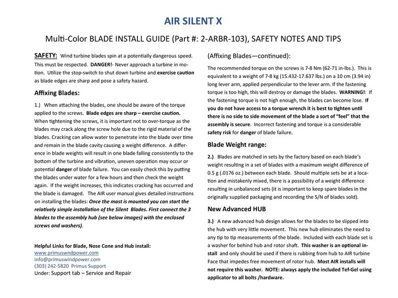 Primus Wind Power 2-ARBR-103 install guide
