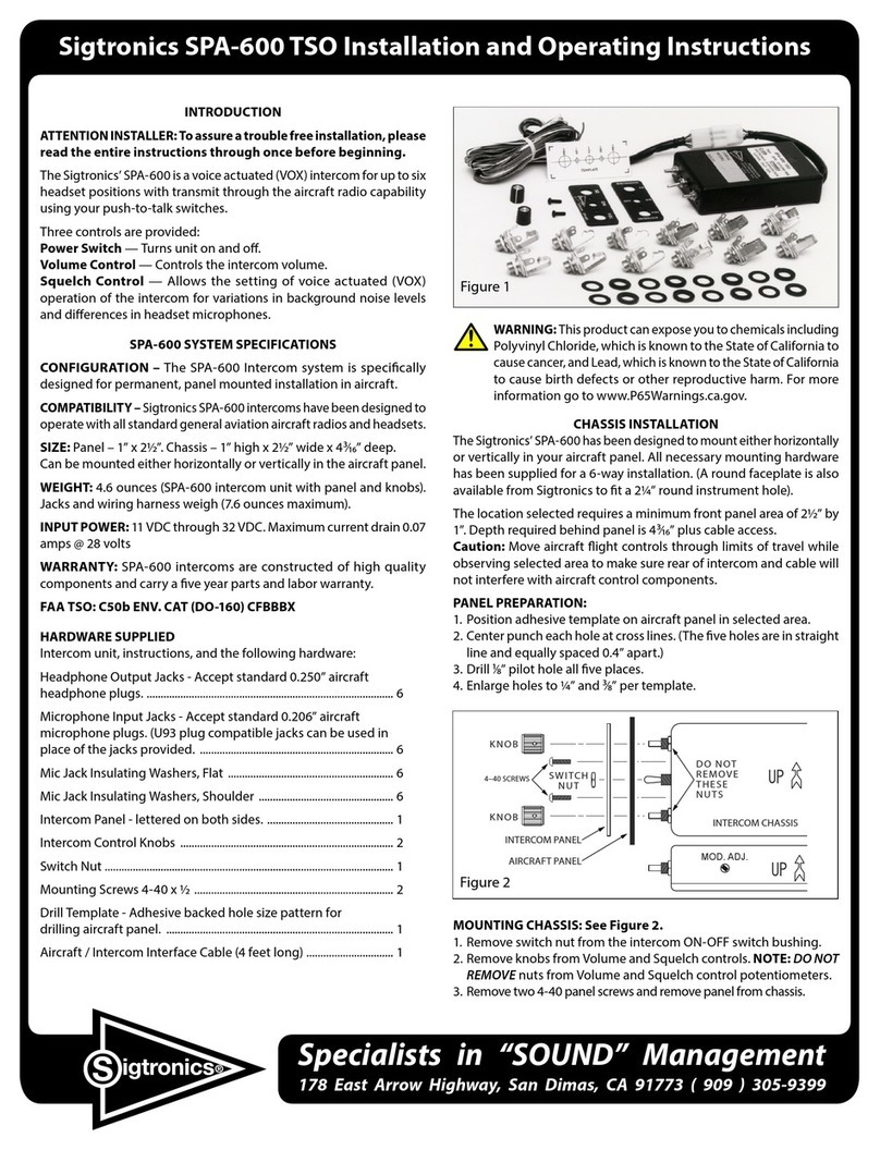 Sigtronics SPA-600 User manual