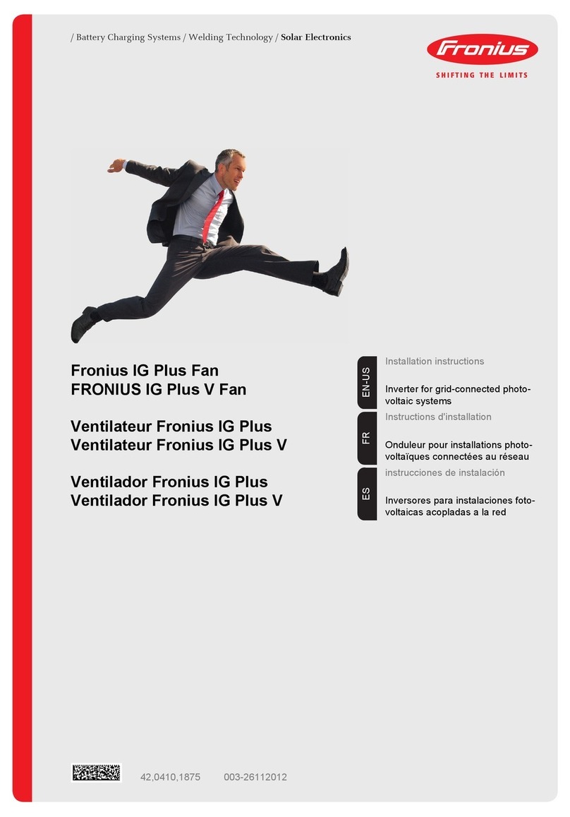 FRO­NIUS IG Plus User manual