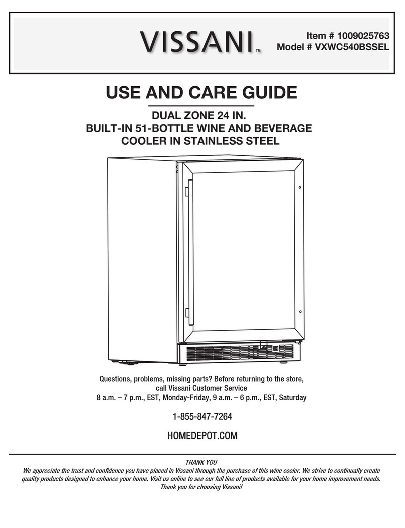 Vissani VXWC540BSSEL Use and care guide Vissani VXWC540BSSEL Use and care guide