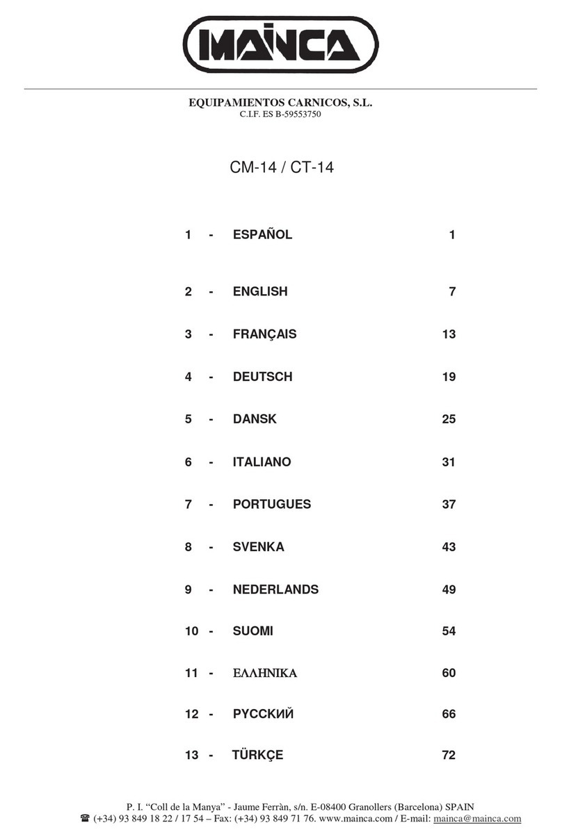Mainca CM-14 manual Mainca CM-14 manual