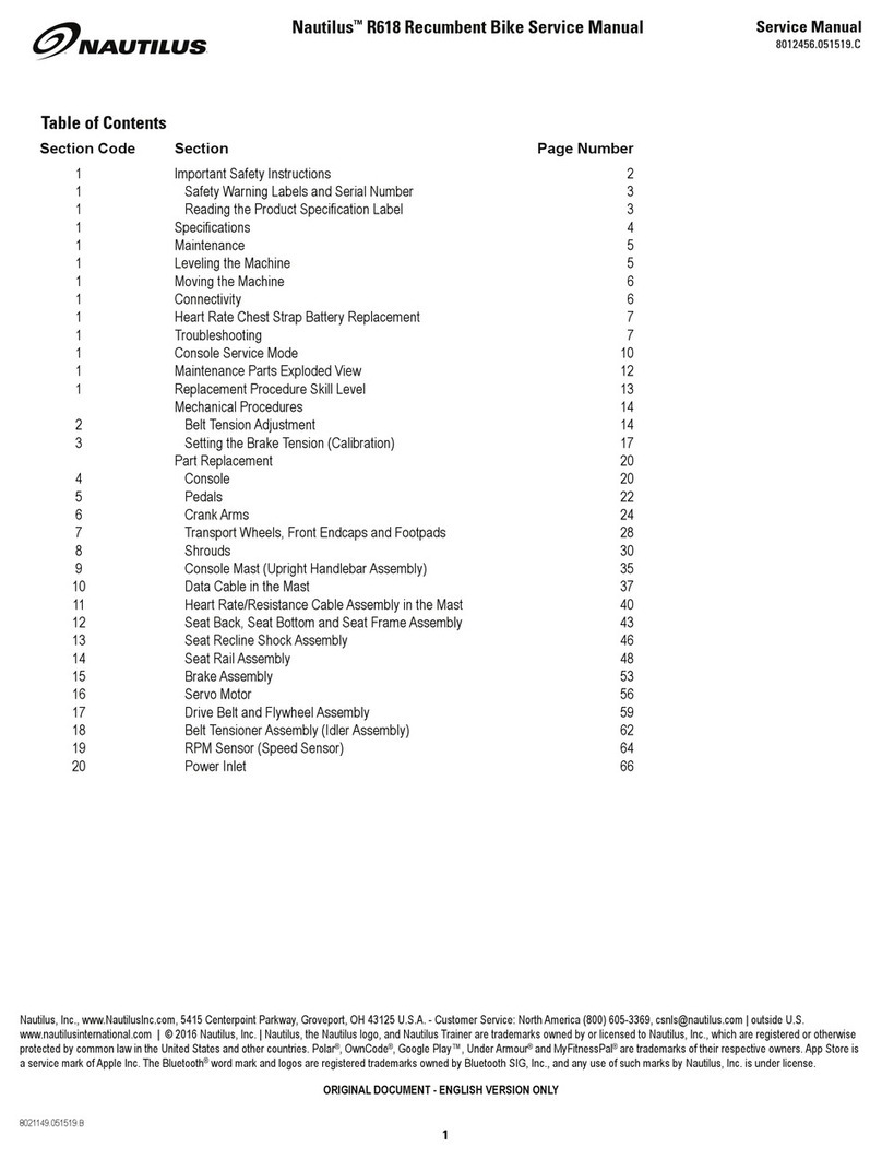 Nautilus R618 User manual